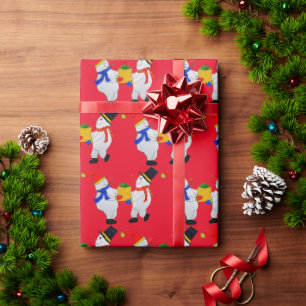 SNOWMAN HERE'S YOUR CHRISTMAS GIFT WRAPPING PAPER