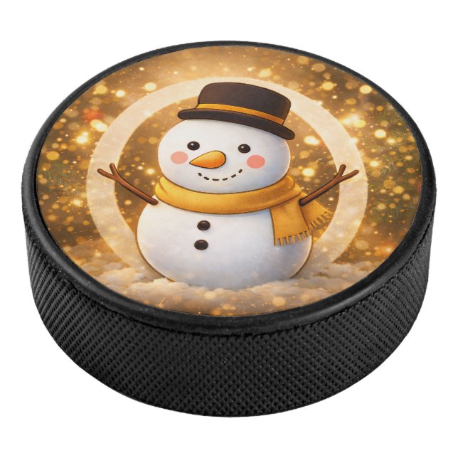 Snowman Hockey Puck (3/4)