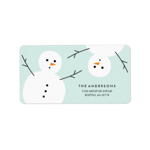 Snowman Holiday Address Labels