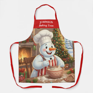 Snowman Holiday Baking Apron