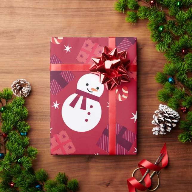 Snowman Holiday Christmas Gift Wrapping Paper (Holiday Gift)