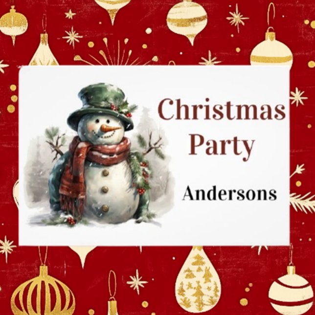 Snowman Holiday Christmas Wishes Photo Print (Celebrate the holiday spirit with Brett's Snowman photo print, filled with warmth and joy.)