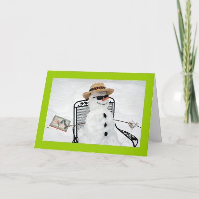 Snowman Holiday Dreams Card (Front)