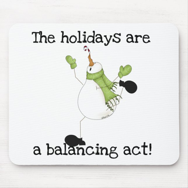 Snowman Holiday Humour Mouse Mat (Front)