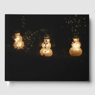 Snowman Holiday Light Display Guest Book