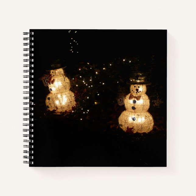 Snowman Holiday Light Display Notebook (Front)