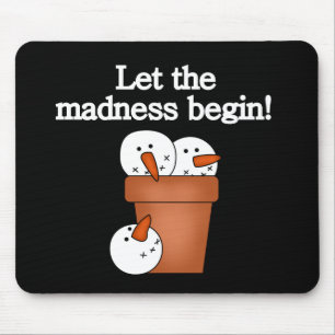 Snowman Holiday Madness Mouse Mat