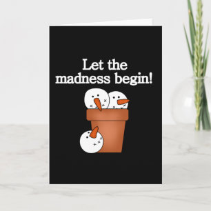 Snowman Holiday Madness T-shirts and Gifts Card