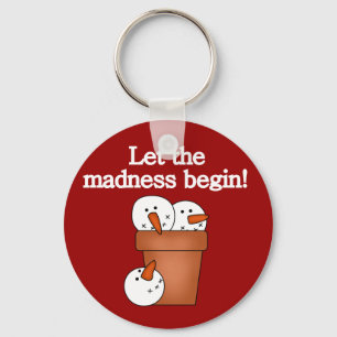 Snowman Holiday Madness T-shirts and Gifts Key Ring