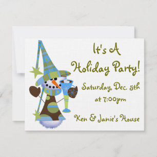 Snowman Holiday Party Invitation