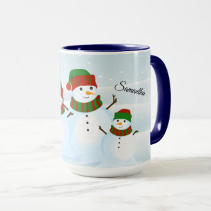 Snowman Holiday Personalised Mug