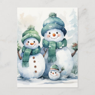 Snowman Holiday Postcard