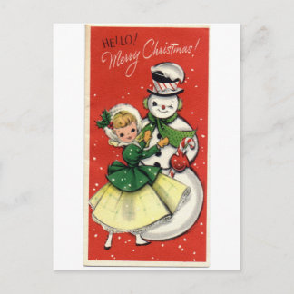 Snowman Holiday Postcard
