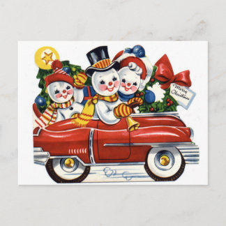 Snowman Holiday Postcard