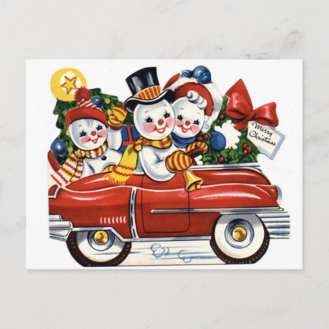 Snowman Holiday Postcard (Front)