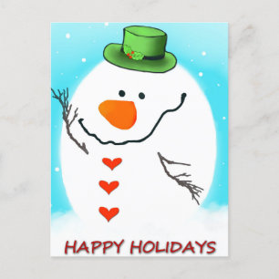 Snowman Holiday Postcard