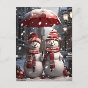 Snowman Holiday Postcard