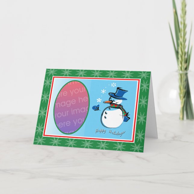 Snowman holidays holiday card (Front)