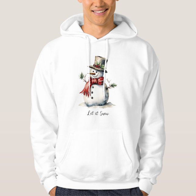 Snowman Hooded Sweatshirt (Front)