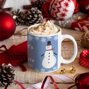 Snowman Hot Chocolate Personalised Coffee Mug