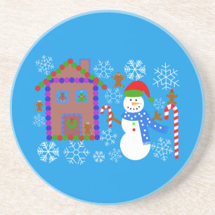 Snowman & House #2 Coaster