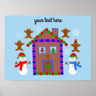 Snowman & House #3 Poster
