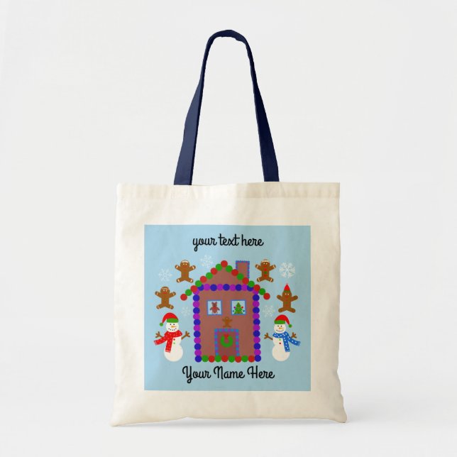 Snowman & House #3 Tote Bag (Front)