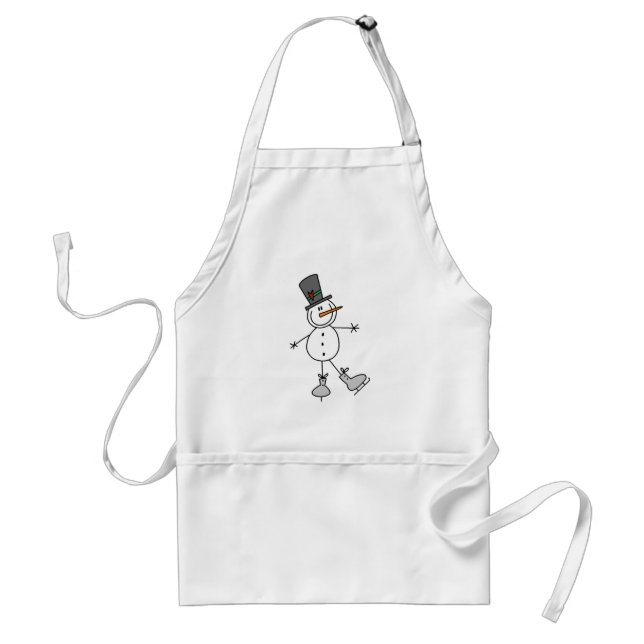 Snowman Ice Skating Standard Apron (Front)