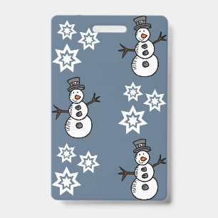 Snowman ID Badge