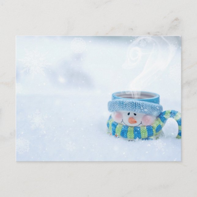 Snowman illustration postcard (Front)