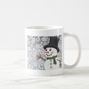 Snowman in a Snowstorm Coffee Mug