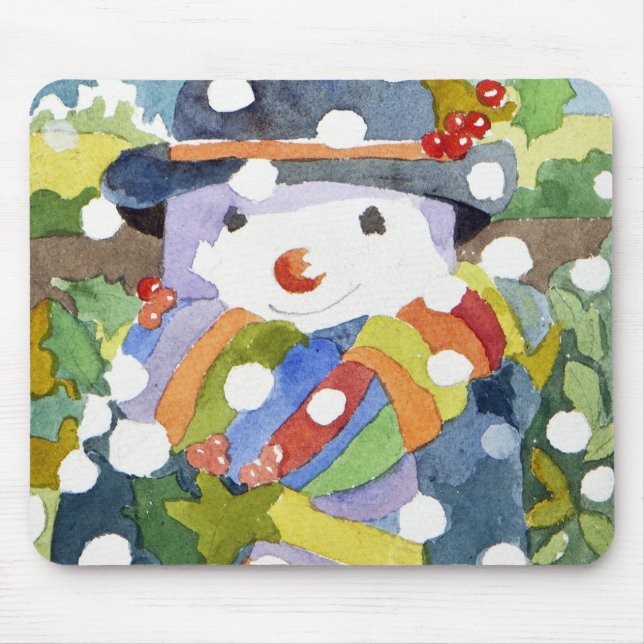 Snowman in snow 2011 mouse mat (Front)