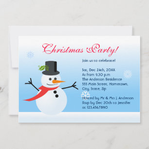Snowman Invitation