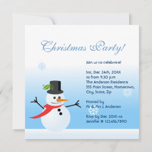 Snowman Invitation