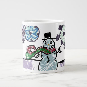Snowman joy large coffee mug