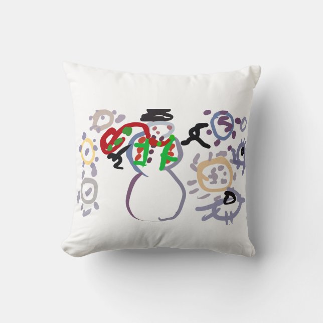 Snowman kind cushion (Front)