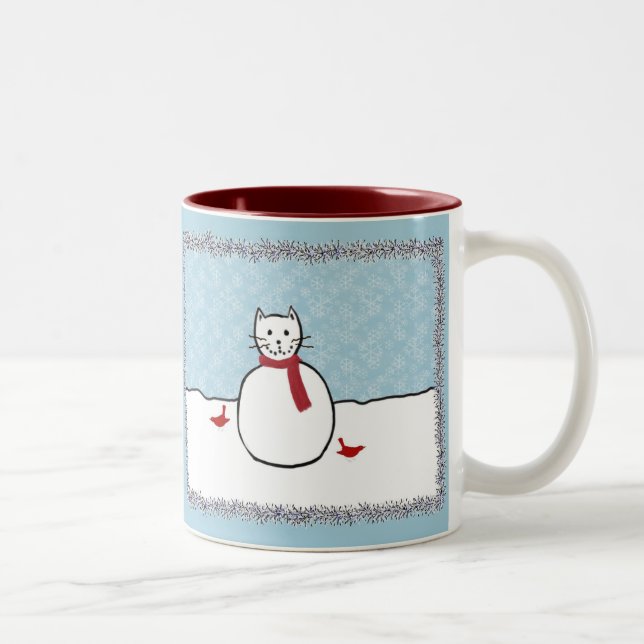 Snowman Kitty Mug (Right)
