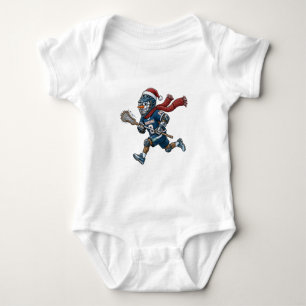 Snowman Lacrosse Christmas 2026 Holiday Sports Baby Bodysuit