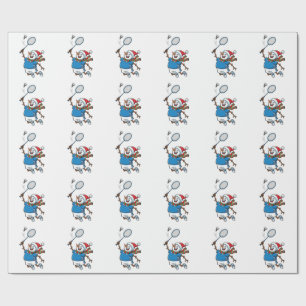 Snowman Lacrosse Christmas 2026 Holiday Sports Wrapping Paper