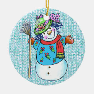 Snowman Lady Snowman  ornaments