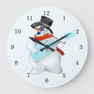 Snowman Large Clock