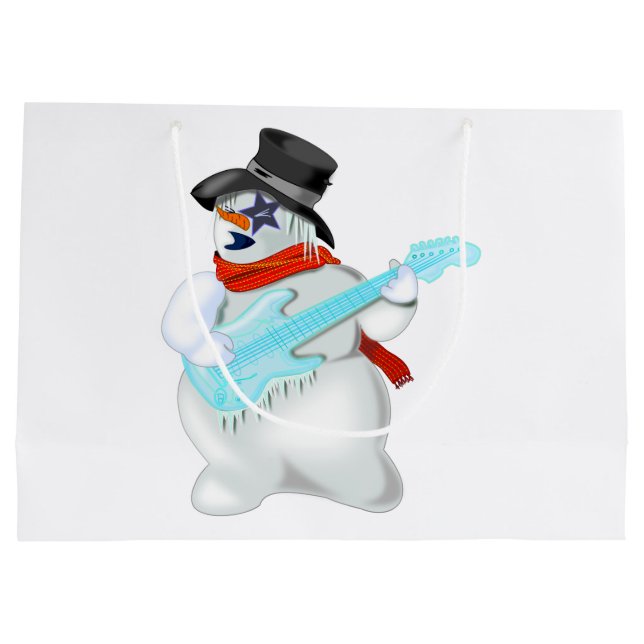 Snowman Large Gift Bag (Back)