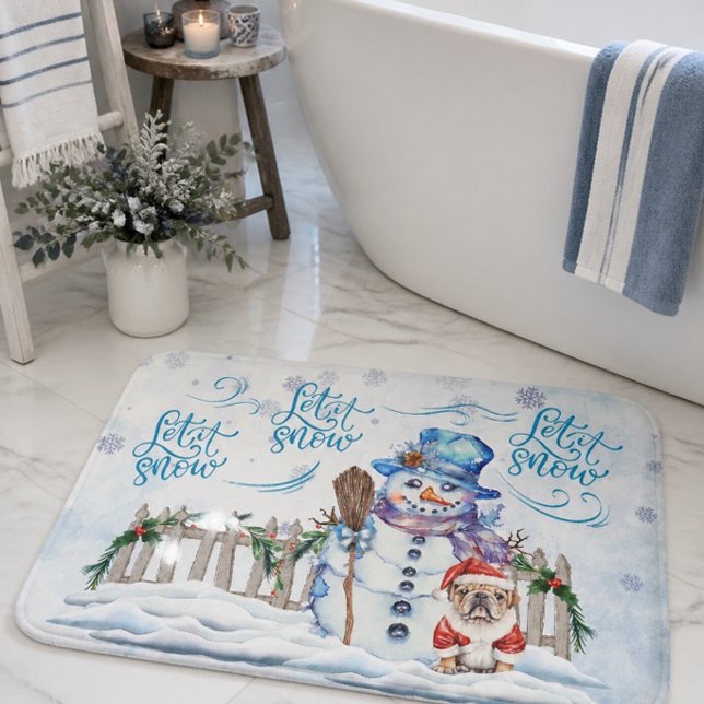 Snowman | Let it Snow Bath Mat (Creator Uploaded)