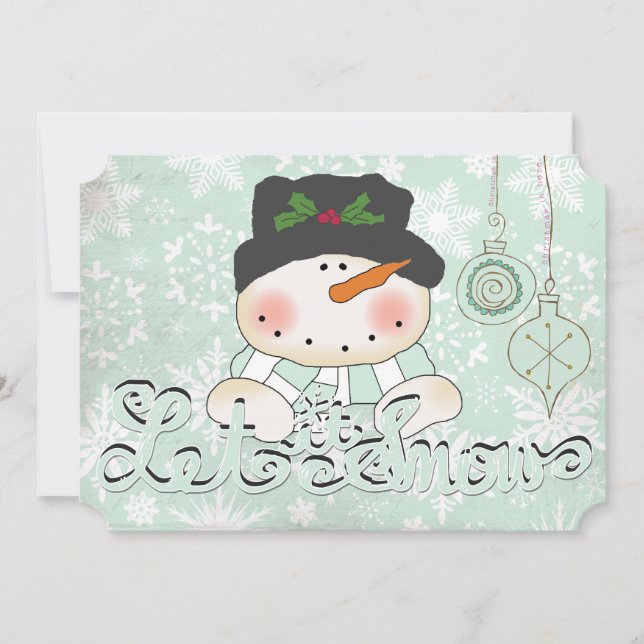 Snowman Let it Snow Christmas Holiday (Front)