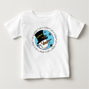 Snowman Let It Snow Christmas Holidays Baby T-Shirt