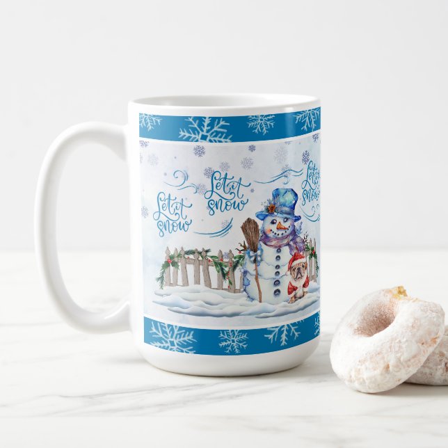Snowman | Let it Snow Coffee Mug (With Donut)