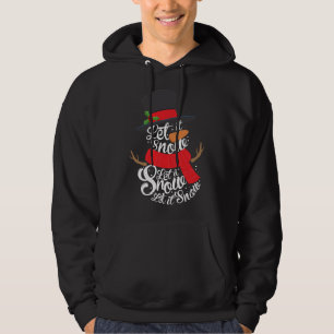Snowman Let it Snow Cute Christmas Winter Holiday  Hoodie