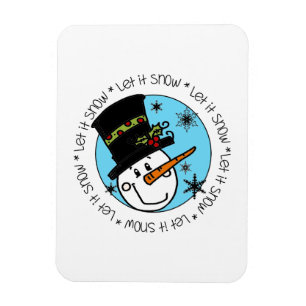 Snowman Let It Snow Magnet
