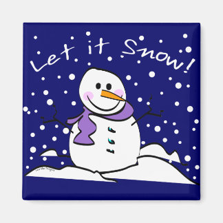 Snowman Let it Snow Magnet