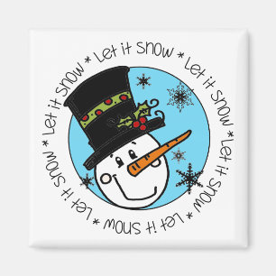 Snowman Let It Snow Magnet